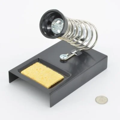 SOLDERING IRON Spring Holder / STAND with Wire Wool BRASS BALL