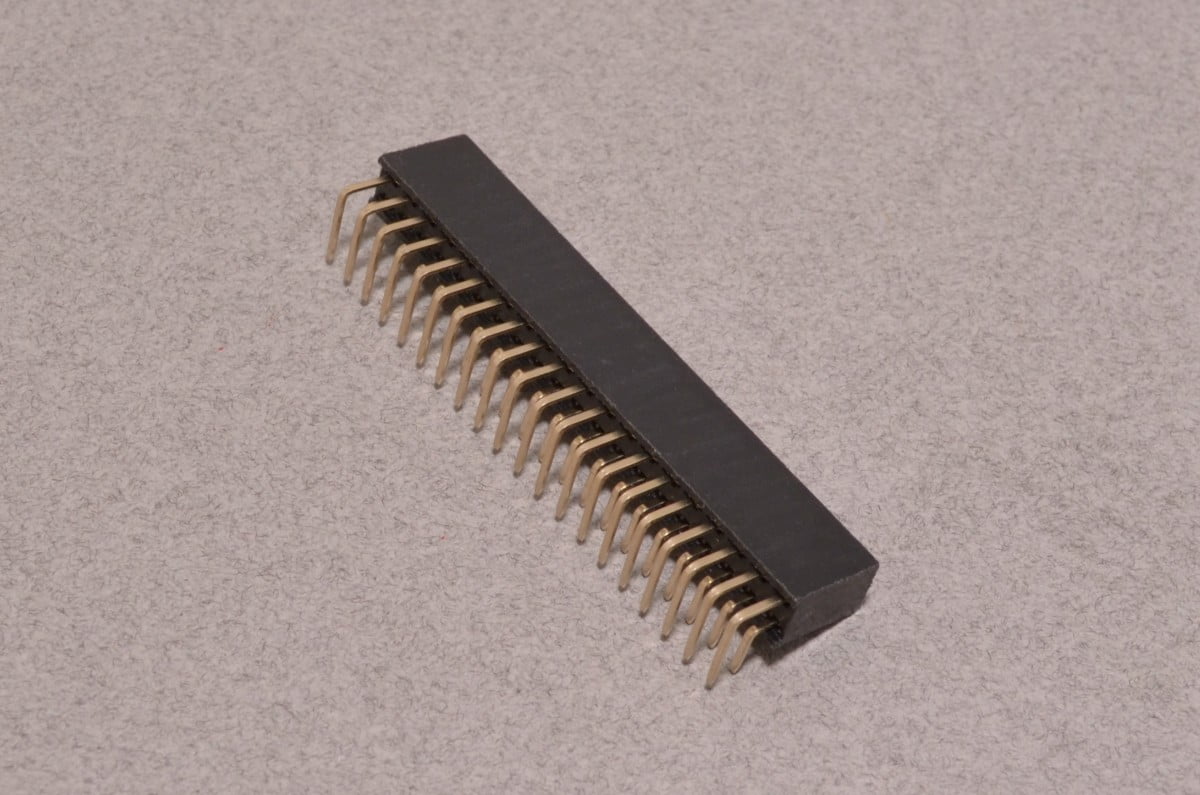 200pc Pin Female Header Pitch=2.54mm H=8.5mm Right Angle 90° 1x20p 1x20 20p RoHS 