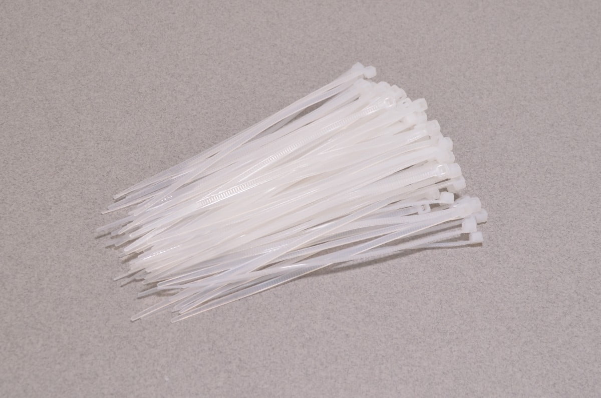 100 pcs 3 x 10cm Free shipping New 4"  4inch White Nylon Cable Zip Tie 